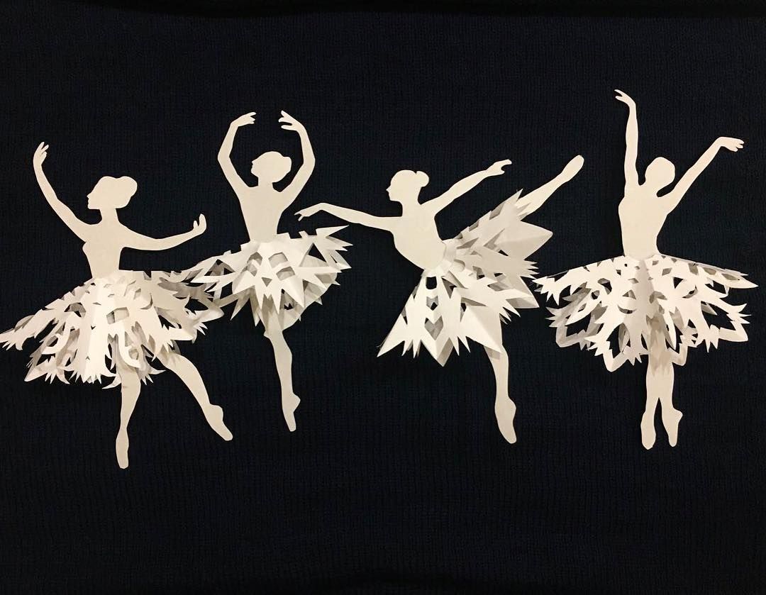 Красиві і оргінальние шаблони балерин для вирізання з паперу